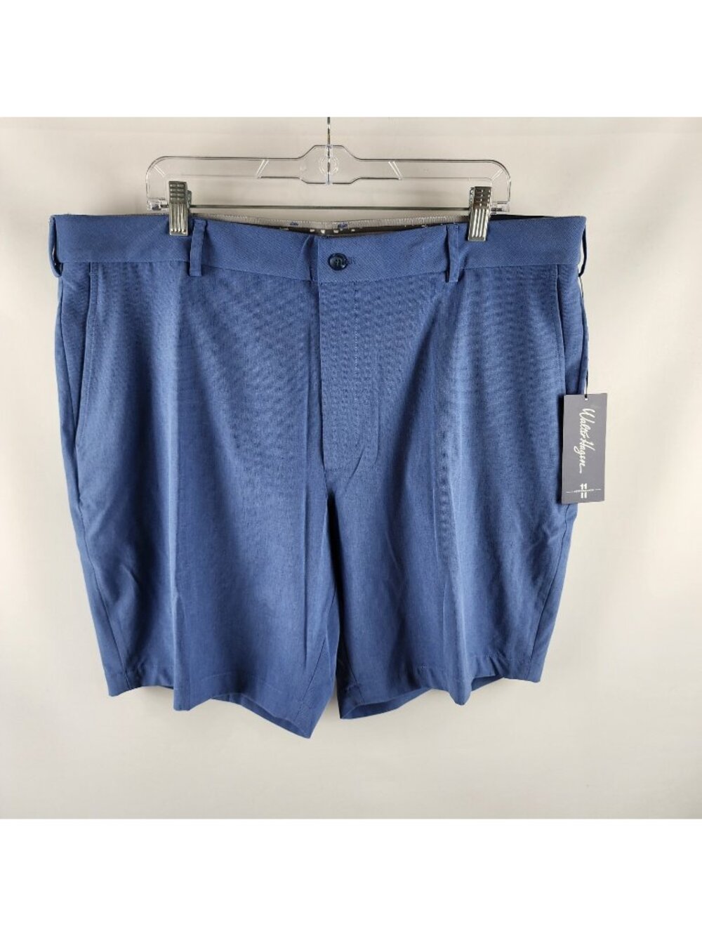 Walter Hagen Shorts Men 40 Blue Textured PII 4-Way Stretch UPF 50+ 9" Inseam NWT